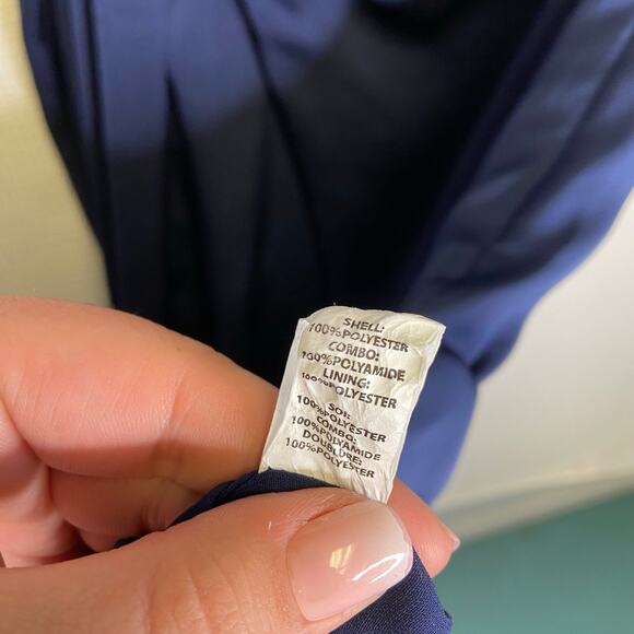 Ramy Brook | NWT Blue Silky‎ Dress 2 Navy Fancy - Picture 6 of 10